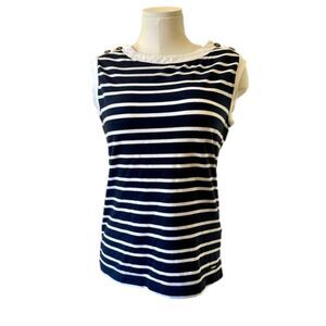 NAUTICA Navy/White Striped Sleeveless Top | EUC | Medium